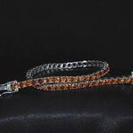 Gouden tennisarmband met 8.00 carat aan oranje saffieren