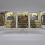 Metalen Venusaur, Charizard en Blastoise (Base Set) kaarten in acryl d
