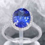 Gouden ring met diamant en tanzaniet