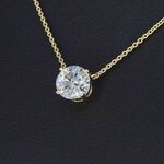 Gouden halsketting met een Briljant geslepen diamant van 1.00 carat