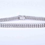 Witgouden tennisarmband met 2 rijen diamanten 1.50 carat