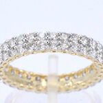 Gouden eternity ring met diamanten