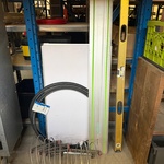 Partij w.o. waterpas, fietsbanden, fietsparkeerbeugels W.o. Festool, R