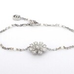 GUCCI “Flora” witgouden armband met diamanten en parels