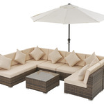 Loungeset Vonato, Oasi, bruin wicker