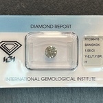 Diamant – 1.06 carat natuurlijk diamant (gecertificeerd)