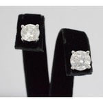 Witgouden oorbellen met twee solitaire diamanten van 2.00 carat totaal