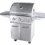 Gasbarbecue Vonato, RVS Traditionele Grill 3, zilverkleurig, RVS (mat)