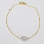 Gouden armband met een diamanten bedel