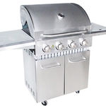 Gasbarbecue Vonato, RVS Traditionele Grill 4, zilverkleurig, RVS (mat)