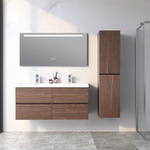 Badkamermeubel Vonato, Malo 120, donker hout decor