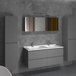 Badkamermeubel Vonato, Modular 3, hoogglans antraciet