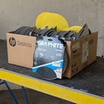 Assortiment schuurpads t.b.v. plafondschuurmachine