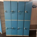 8x Kleding kluisjes met sleutel, Woelwater, 2 per kolom, blauw, 2020