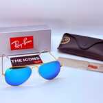 Rayban zonnebril matte gold blue polarized