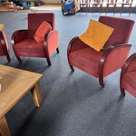 4x Vintage fauteuils, terra