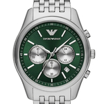 Emporio Armani green dial chronograph herenhorloge