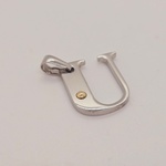 Pendant staal met .750 goud.