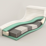 2x Matras, M-Ray, Fysio Pocket Gold, Wit