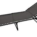 2x Ligbed opvouwbaar 190 x 57 x 28 cm 4Gardenz, grijs