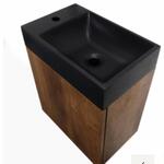 Toiletmeubel + wasbak, Java pack 824877, walnut/zwart