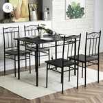 Norseman tafel met 4 stoelen, zwart