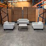 Allweather tuinset, zonder tafel, licht grijs