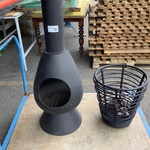 1x Vuurkorf en 1x Tuinhaard Esschert Design, zwart