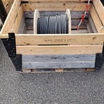 Kabel op houten haspel