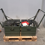 Diverse verlichting in 2x transportkist, O.a Zarges