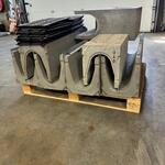 7x Afvoergoot/lijngoot/zandvanggoot materiaal glasvezelversterkt beton
