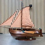 Gedetailleerd houten scheepsmodel Enkhuizer Bol 1902 lengte 90 cm