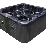 Outdoor Spa Vonato Flavina Zwart bad, zwarte skirts