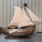 Gedetailleerd houten scheepsmodel Enkhuizer Bol 1902 lengte 90 cm