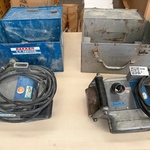 2x Elektrische frees-/sleufmachines met metalen transportkoffers, Baie