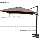Parasol Paralux Caviero Zwart