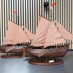 2x Gedetailleerd houten scheepsmodel Enkhuizerbol, Enkhuizer Bol 1902