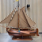 Gedetailleerd houten scheepsmodel Enkhuizerbol lengte 90 cm