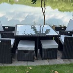 Diningset VONATO Modern Brown  zwart
