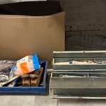 Partij diversen w.o. gereedschap, stellingkast