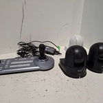 IP-besturingspaneel, SONY, RM-IP10, met 3x PTZ camera, SONY SRG-300SE