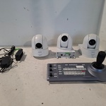 IP-besturingspaneel, SONY, RM-IP10, met 3x PTZ camera, SONY SRG-300SE