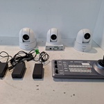 IP-besturingspaneel, SONY, RM-IP10, met 3x PTZ camera, SONY SRG-300SE