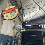 Oliepomp met haspel en tank