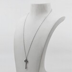 Collier, 18 karaats met platina hanger