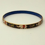 Emaille cloisonné armband met olifantenmotief