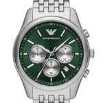 Emporio Armani green dial chronograph herenhorloge