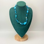Collier lapis lazuli, gepolijst parelmoer en agaat