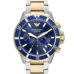 Emporio Armani two tone diver chronograph herenhorloge