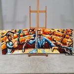 2x Schilderij, Jorik Barteling, 2003
